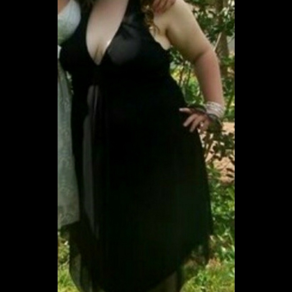 Black halter dress